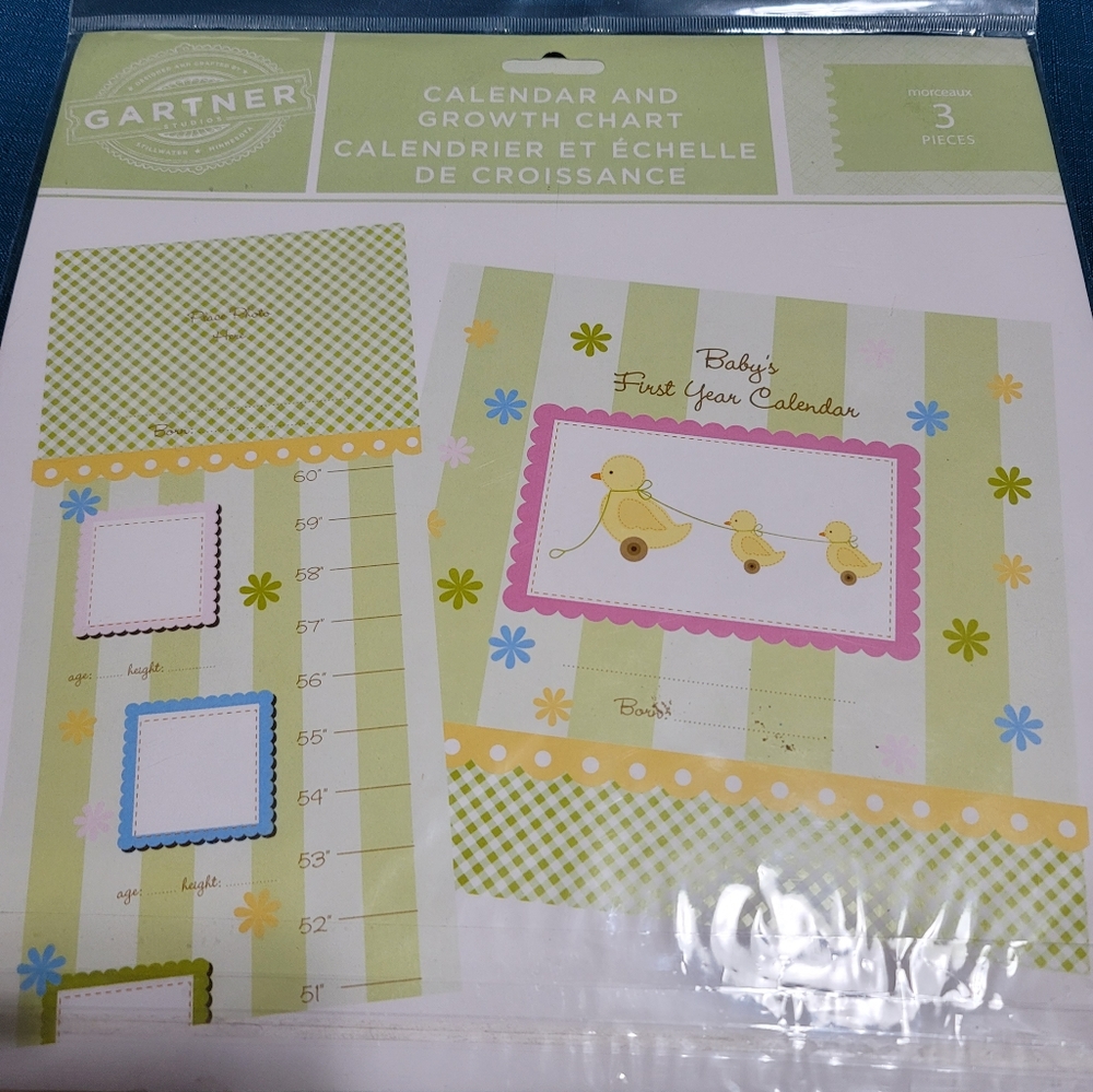 Baby Calendar and Growth Chart (unisex) NIP